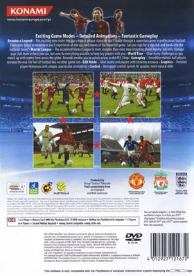 World Soccer Winning Eleven 2009 (Japan, Asia) box cover back